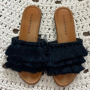 Tassel Slides Navy